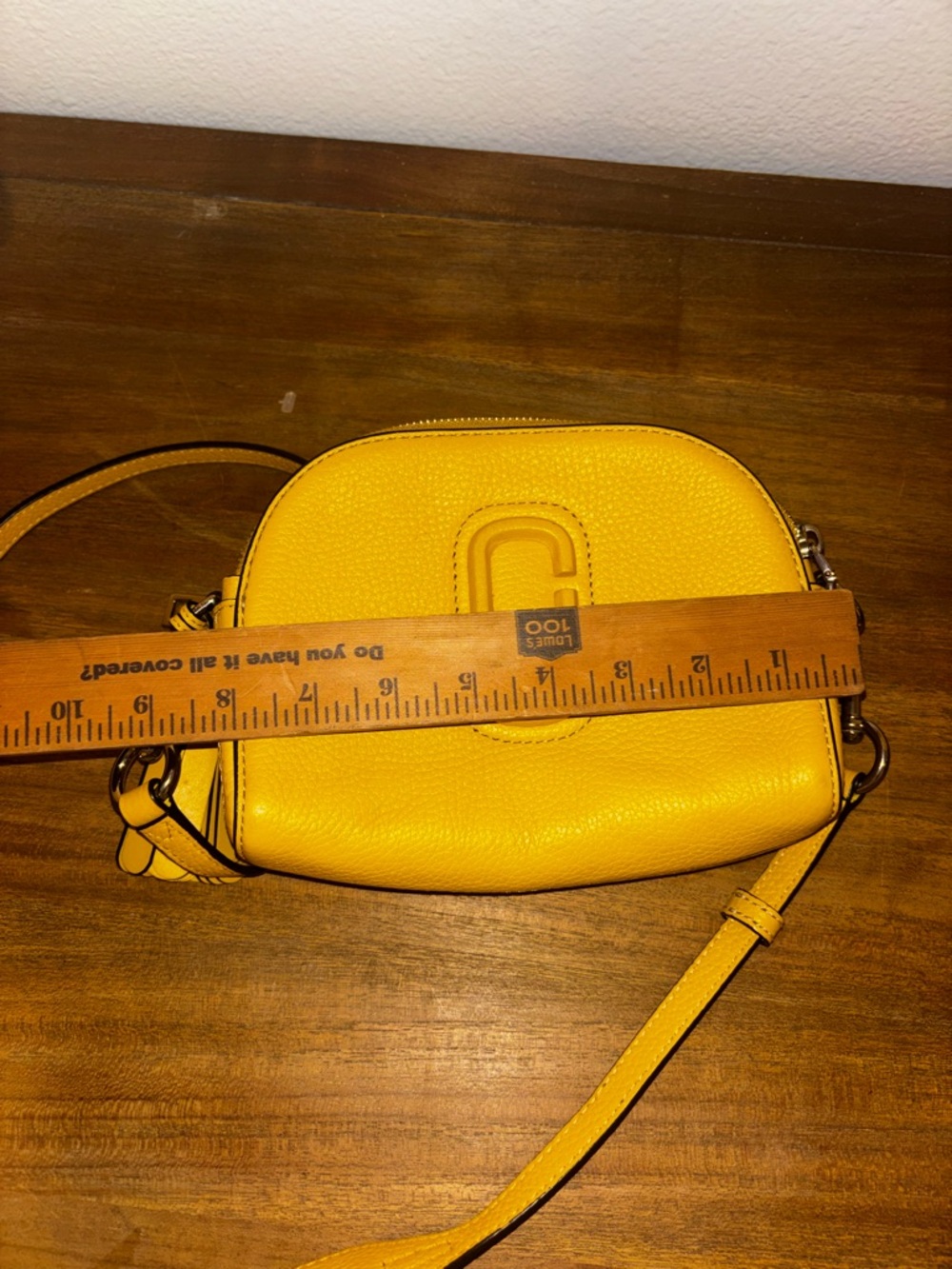 Marc Jacobs The Shutter Crossbody Bag Yellow Leather Silver Hardware - Picture 4 of 9